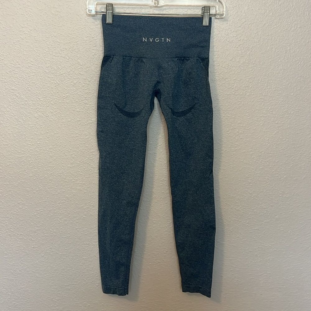 NVGTN Seamless Contour Leggings Denim Blue Size XS - Picture 6 of 6
